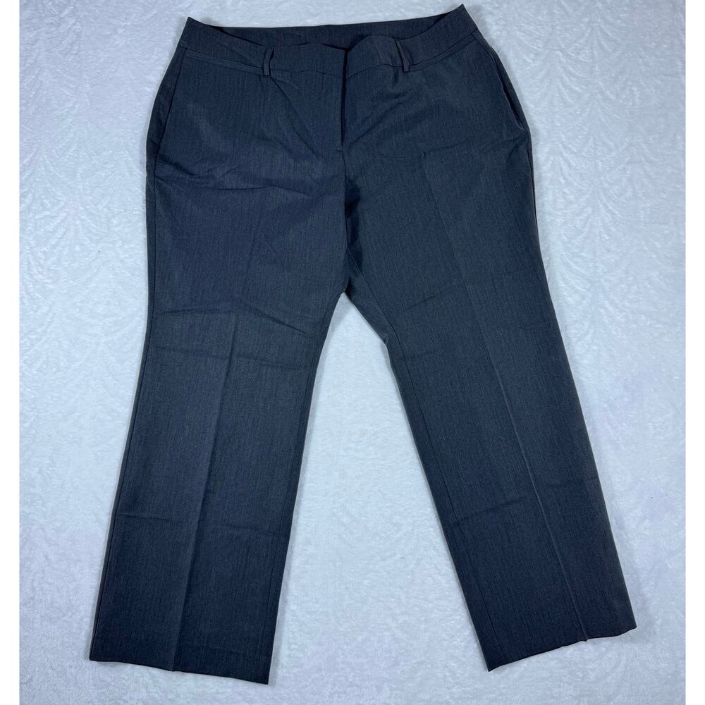 NWT Lane Bryant Gray Women's 20 Dress‎ Pants Trousers Flat Front Straight Leg